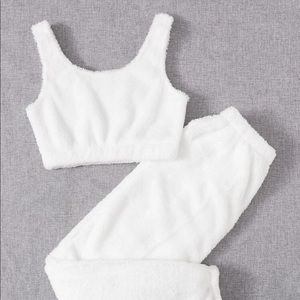 Fuzzy Tank Top & Pants Lounge Set